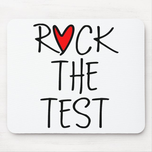 Day Rock The Test Teacher Testing Day Funny Teache Mouse Pad (Front)