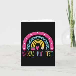 Day Rock The Test Teacher Testing Day Rainbow Teac Card