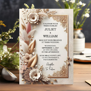 Day Satin Fabric Velvet Lace Linen Paper Wedding Invitation