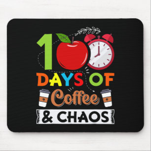 Day School Costume Teacher 100 Days Of Coffee And Mouse Pad