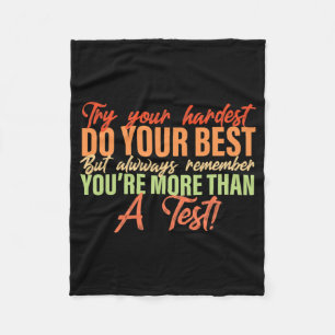 Day Season For Teachers You're More Than A Test 1 Fleece Blanket