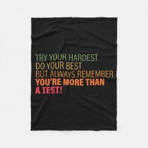 Day Season For Teachers You're More Than A Test 2 Fleece Blanket