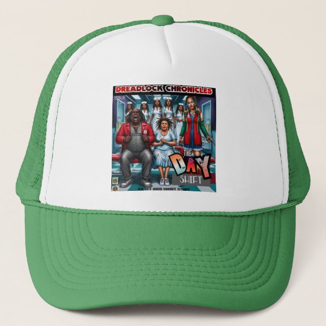 DAY SHIFT - DREADLOCK CHRONICLES ISSUE 10 COVER TRUCKER HAT (Front)