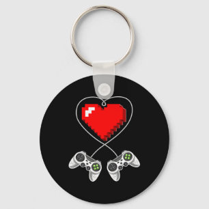 Day Shirts Video Game Controller Heart Gamer Key Ring