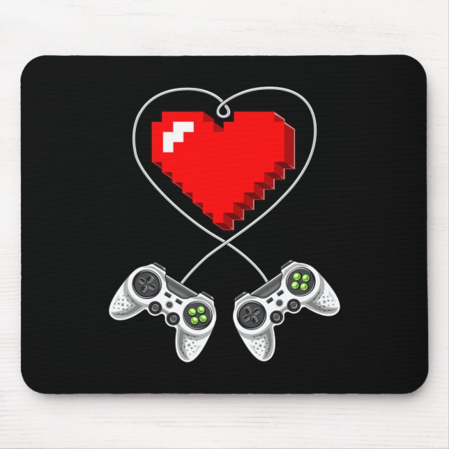 Day Shirts Video Game Controller Heart Gamer  Mouse Pad (Front)