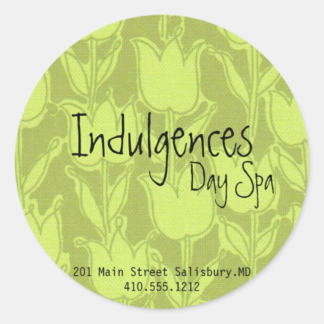 Day Spa Business Stickers (Front)