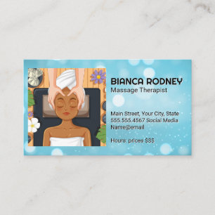 Day Spa Massage   Relaxation Service Business Card