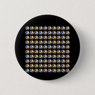 Day Student Boys Girls Volleyball 100 Days Of Scho 6 Cm Round Badge