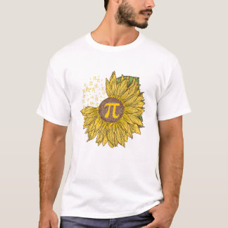 Day Sunflower 3 14 Pi Number T-Shirt