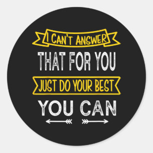 Day Teacher Shirt Standardized Exam Staar Fsa Test Classic Round Sticker