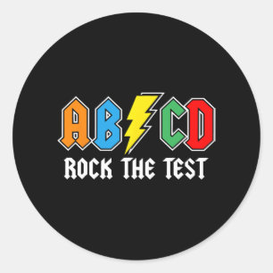 Day Teacher Student Motivational Retro Rock The Te Classic Round Sticker