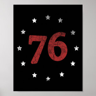 Day The Spirit 76 Shirt Retro 4th Of July Gift  Poster
