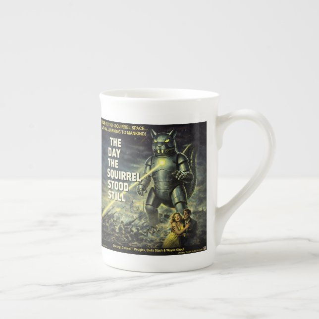 Day the Squirrel Stood Still Parody Bone China Mug (Right)