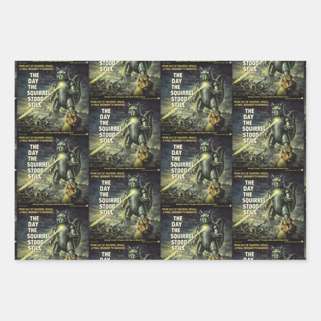 Day the Squirrel Stood Still Wrapping Paper Sheet (Front)