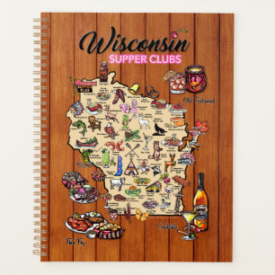 Day Timer - Wisconsin Supper Club Map  Planner