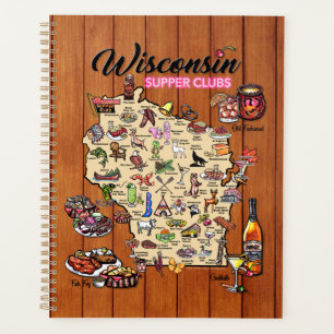 Day Timer - Wisconsin Supper Club Map  Planner