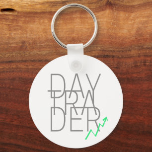 Day Trader and Cryptocurrencies Stock Exchange Key Ring