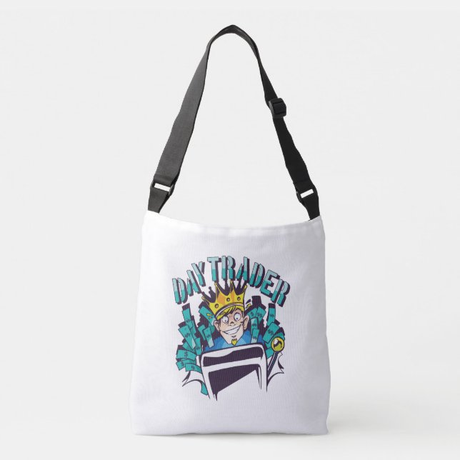 Day Trader Gift Idea Crossbody Bag (Front)
