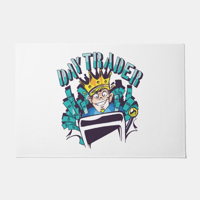Day Trader Gift Idea Doormat (Front)