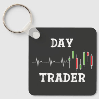 Day Trader Heart Beat  Key Ring