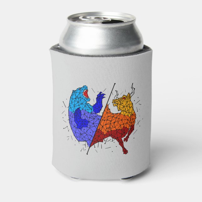 Day Traders Gift - Bull and Bear Constellation Can Cooler (Can Back)