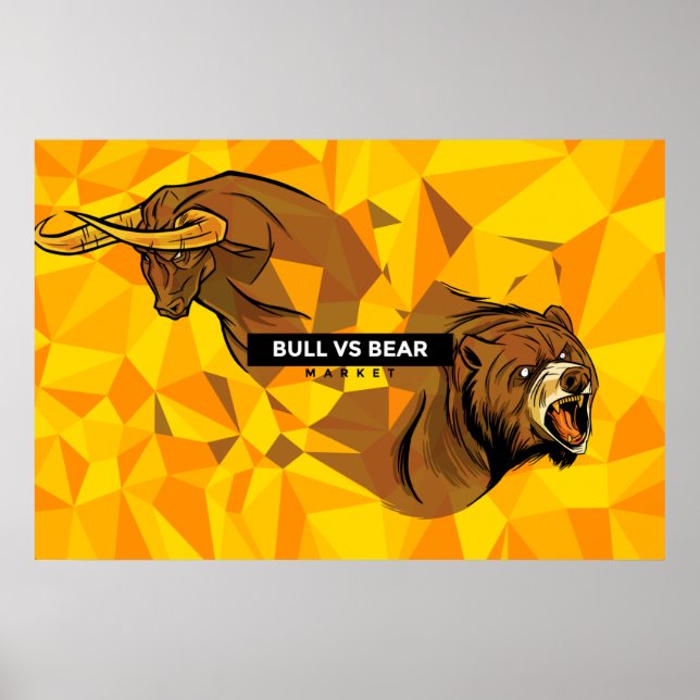 Day Traders Gift - Bull and Bear Market Poster (Front)
