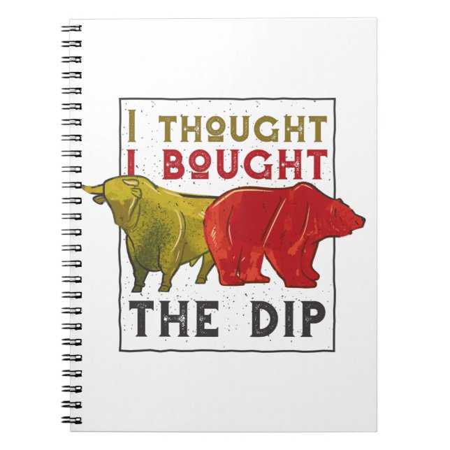 Day Traders Gift - Bull and Bear Quote Notebook (Front)