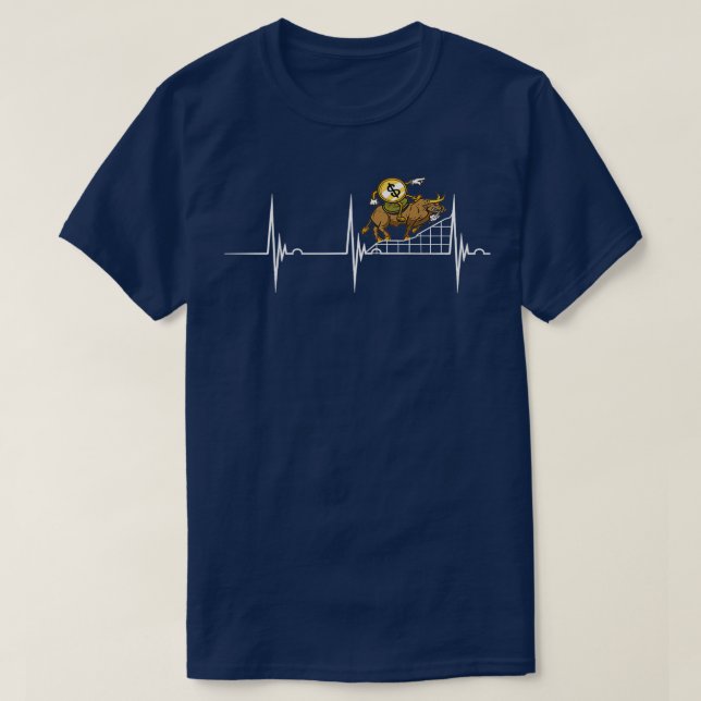 Day Trading Heartbeat EKG Pulse Investor Stock Mar T-Shirt (Design Front)