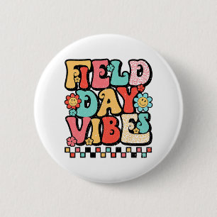 Day Vibes Groovy Summer Teacher Kid Last Day Of Sc 6 Cm Round Badge
