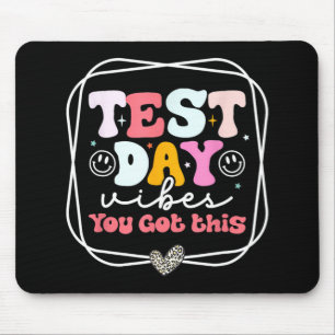 Day Vibes You Got This Teacher Retro Groovy Testin Mouse Pad