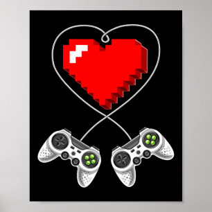 Day Video Game Controller Heart Gamer Gift Boys 1 Poster