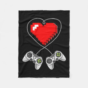Day Video Game Controller Heart Gamer Gift Boys  Fleece Blanket