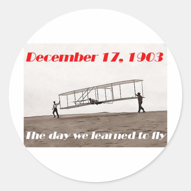 Day We Learned to Fly Classic Round Sticker (Front)
