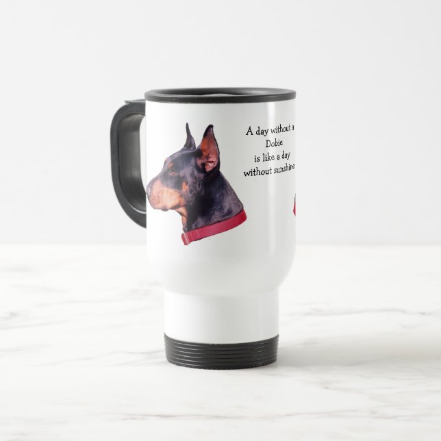 Day Without A Dobie Doberman  Travel Mug (Front Left)