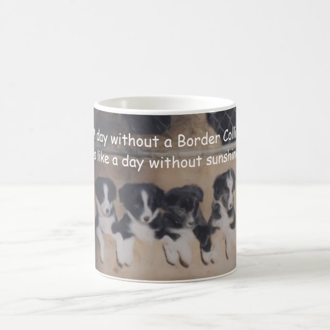 Day Without Border Collie Cute Coffee Mug (Center)