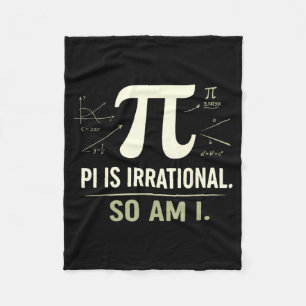 Day women kids men irrational funny math teacher 3 fleece blanket
