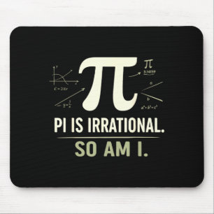 Day women kids men irrational funny math teacher 3 mouse pad
