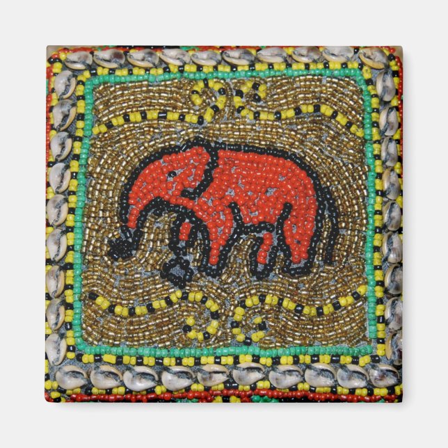 Dayak Elephant Native Tribal Art Magnet (Front)