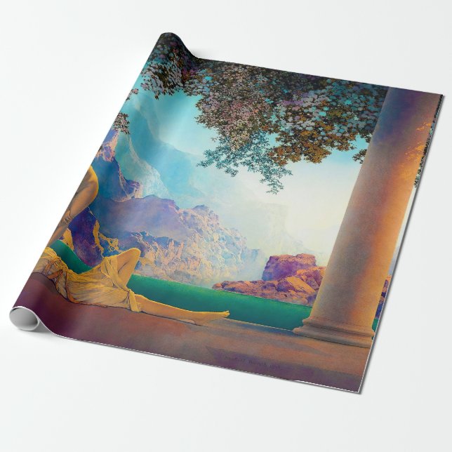 Daybreak, 1922 by Maxfield Parrish Wrapping Paper (Unrolled)