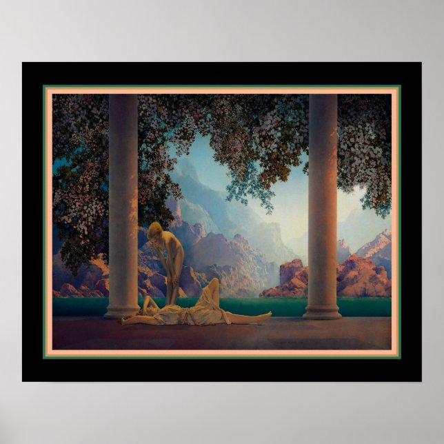 "Daybreak" 1922 Maxfield Parrish Poster (Front)