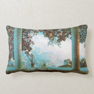 Daybreak, by Maxfield Parrish Lumbar Cushion