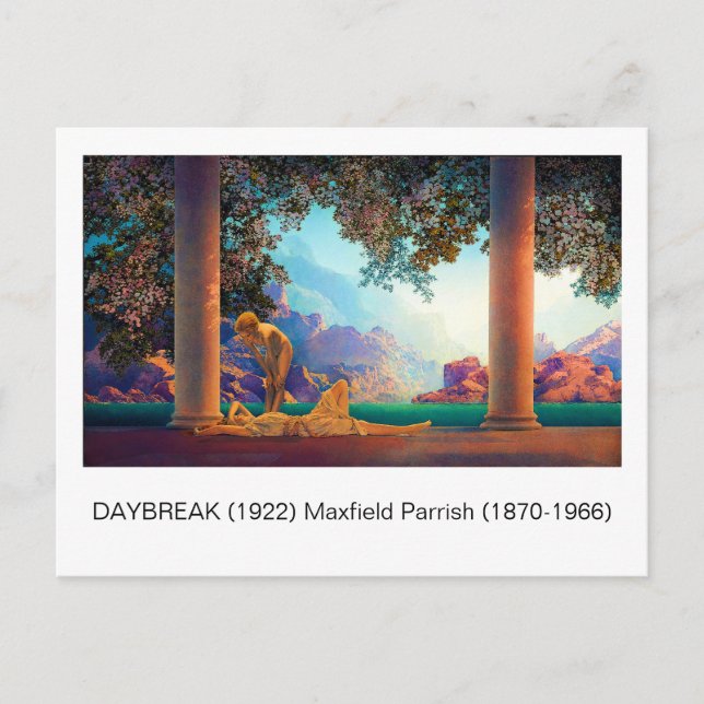 DAYBREAK Maxfield Parrish 1922 ... 2025  Postcard (Front)