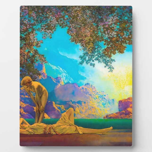 Daybreak Maxfield Parrish Plaque (Front)