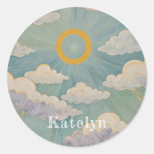 Daybreak's Embrace Personalised Classic Round Sticker