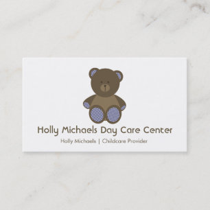 Daycare / Babysitter Bear Business Cards
