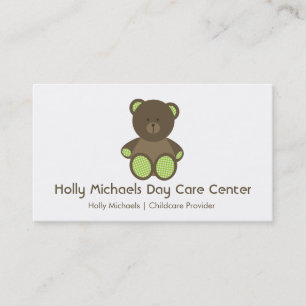 Daycare / Babysitter Bear Business Cards