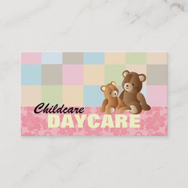 Daycare business cards template (Front)