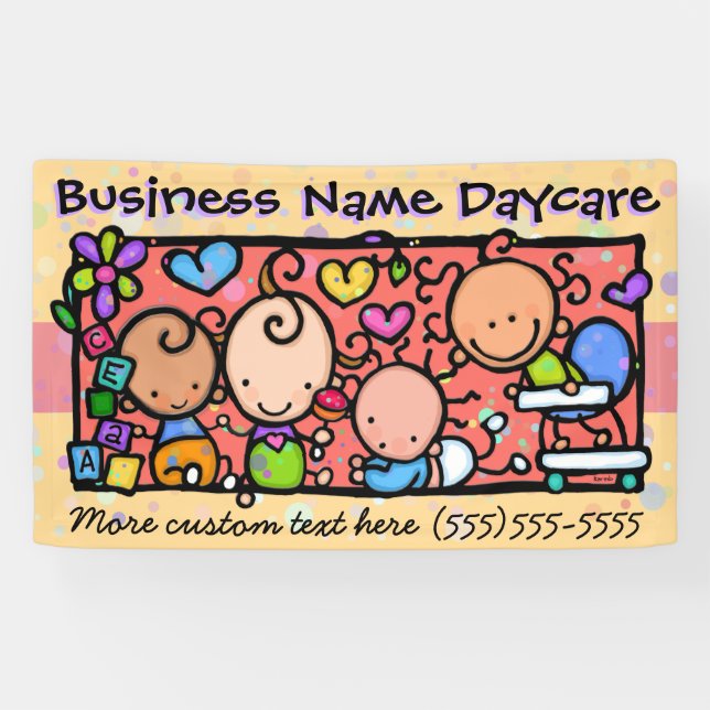 Daycare.Child Care.Pre-School.Customisable Banner (Horizontal)