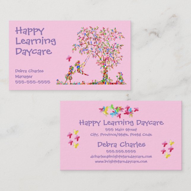 Daycare Children Nature Business Card (Front/Back)
