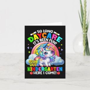 Daycare Graduation 2025 Unicorn Girl Hello Kinderg Card
